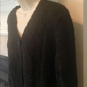Black 1 Button Carol Rose Sweater Size XL